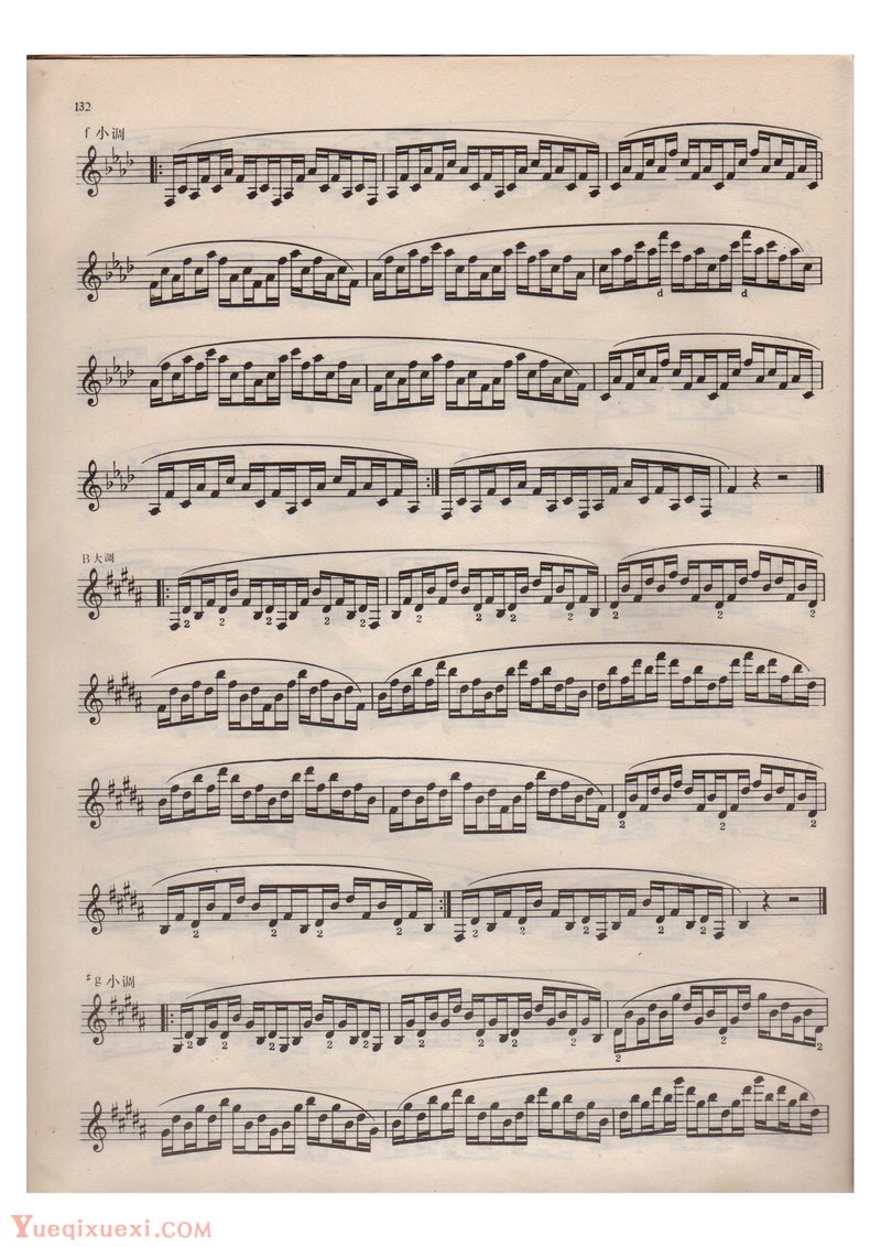 单簧管(三和弦型三连音)每日练习谱