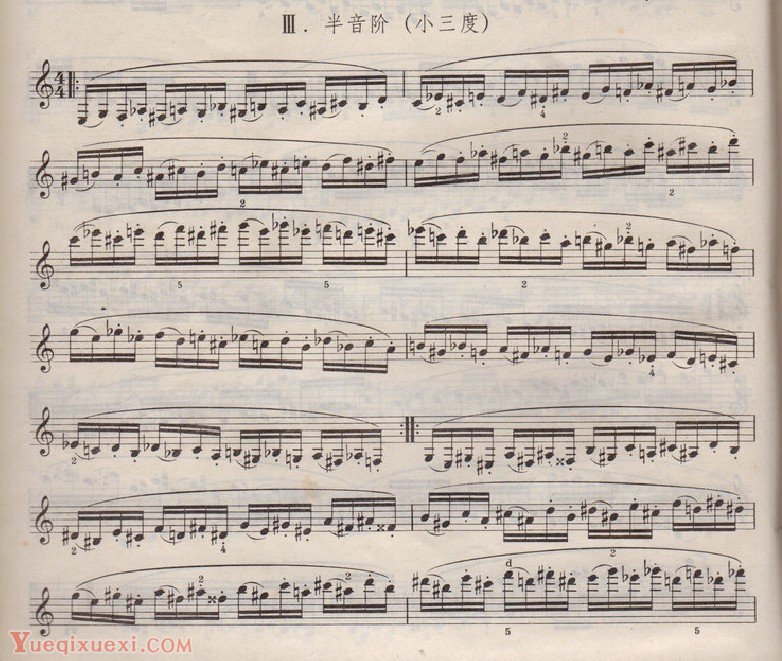 单簧管(三度音阶 半音阶小三度)每日练习谱