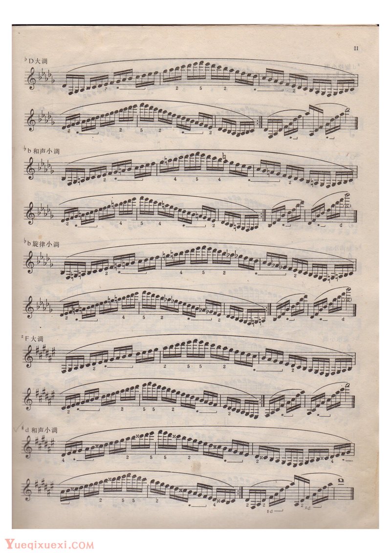 高清单簧管(自然音阶)每日练习谱