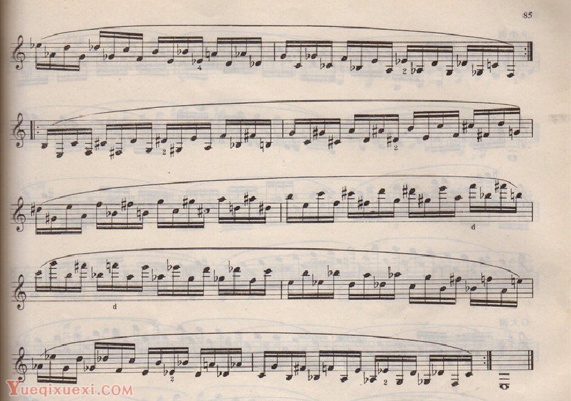 单簧管(五度音阶 半音阶)每日练习谱