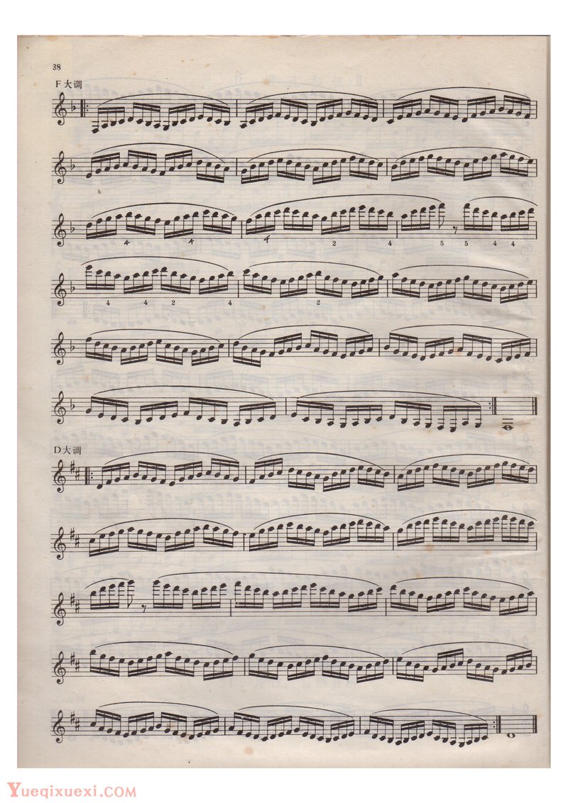 单簧管(级进回旋分解音阶原位 自然音阶)每日练习谱