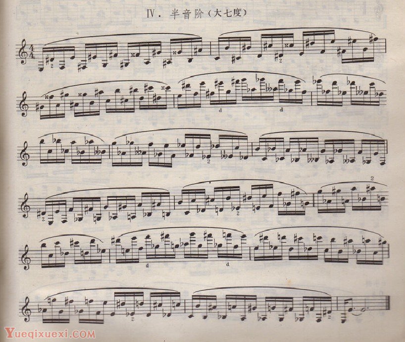 单簧管(七度音阶 半音阶大七度)每日练习谱