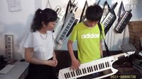  刘璐教背挎手风琴伴式双排三排键电子琴合成器脚电子鼓A