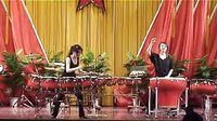 中国音乐学院学生使用鼓韵排鼓演奏龙腾虎跃