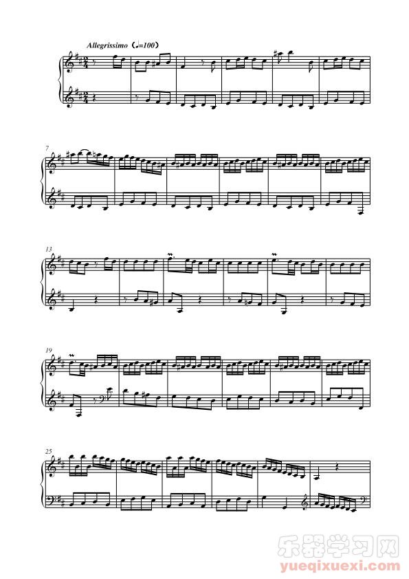 斯卡拉蒂b小调奏鸣曲（K.377 L.263) 弹奏要点