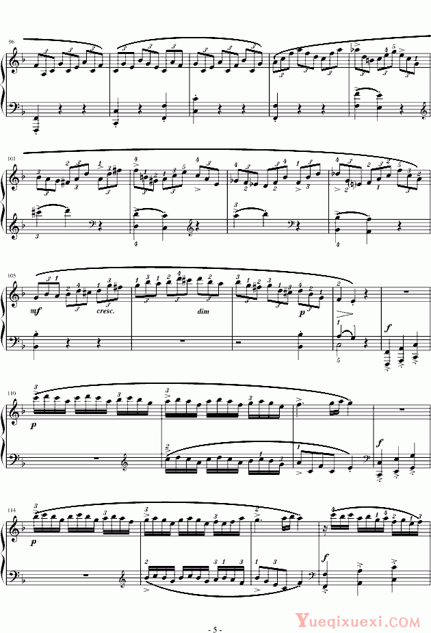 莫扎特F大调钢琴奏鸣曲 K280
