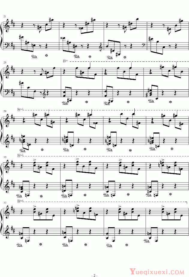 chopin 肖邦第一谐谑曲片段 钢琴谱