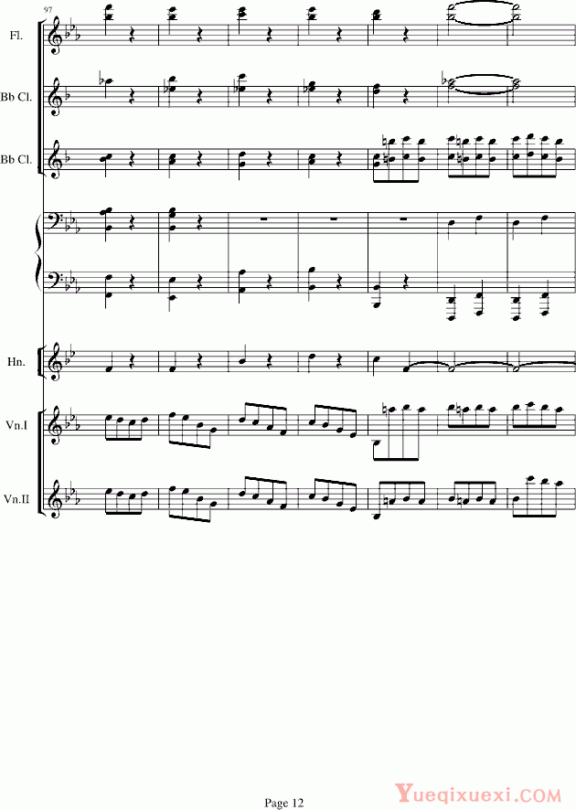 贝多芬的C小调第五命运交响曲总谱