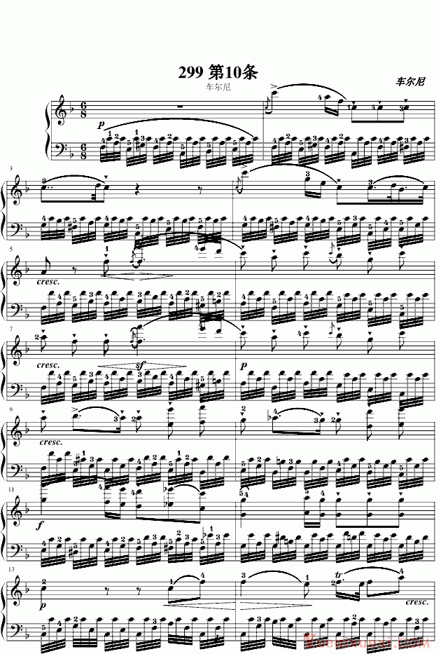 车尔尼 Czerny 练习曲299.10
