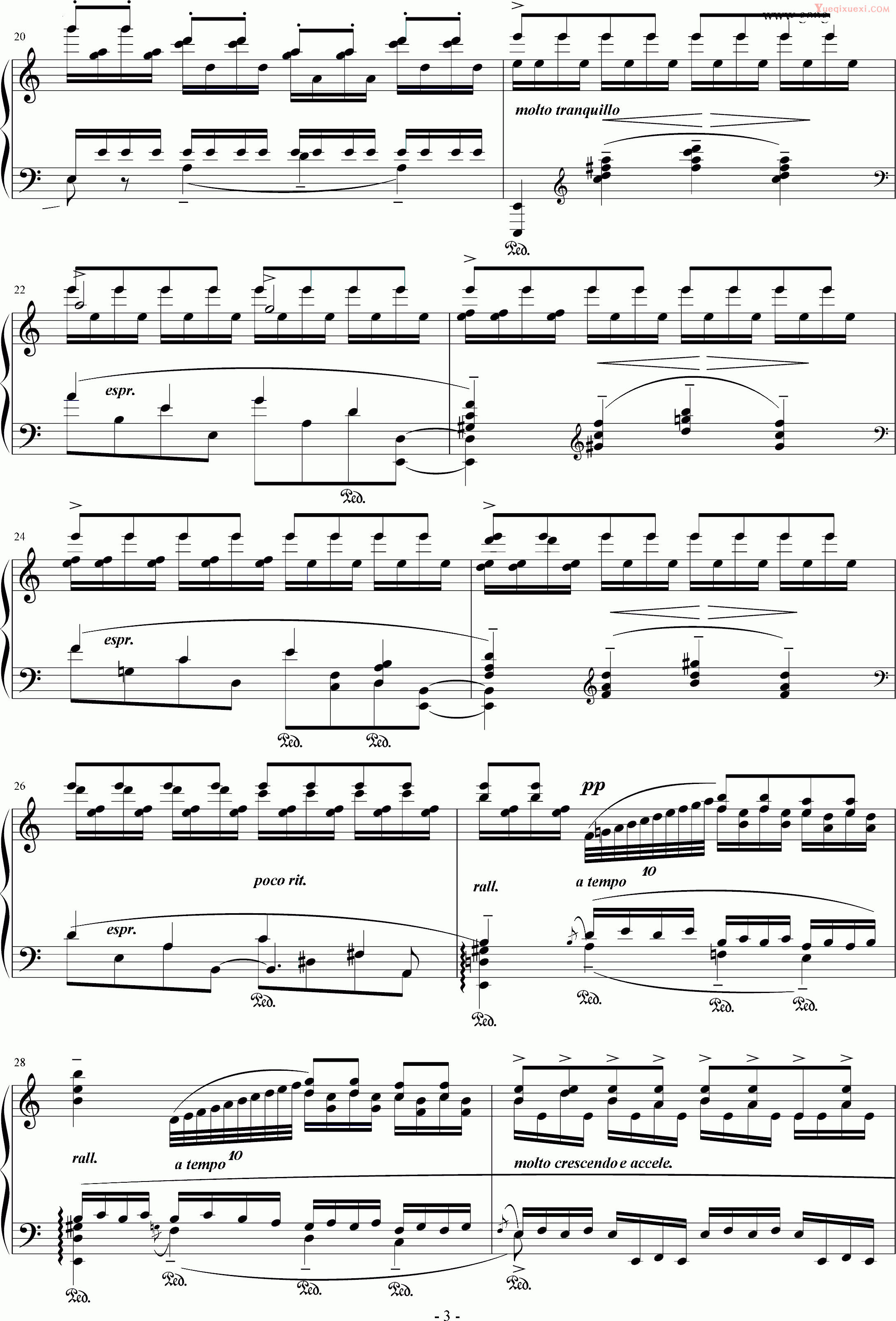 戈多夫斯基 《爪哇组曲》第一首 钢琴谱