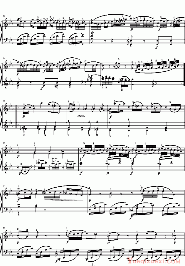 莫扎特第四钢琴奏鸣曲(K.282)