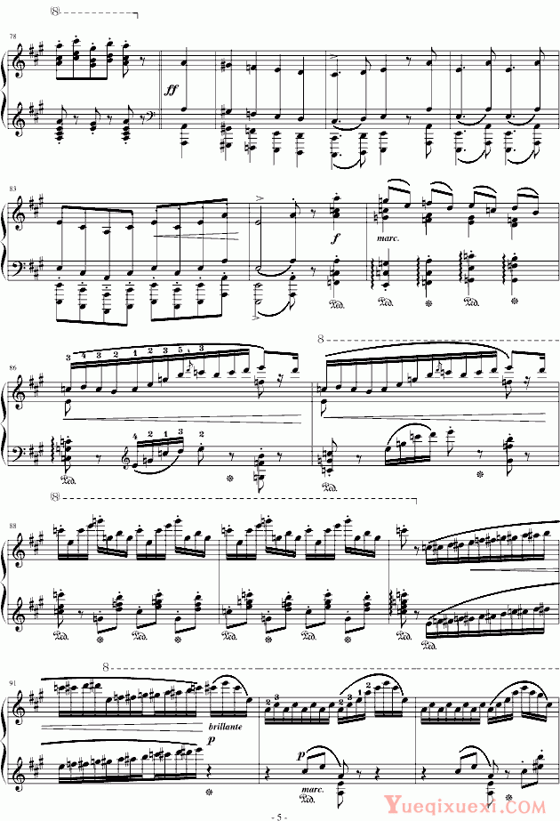 李斯特《匈牙利狂想曲15号》 拉科奇进行曲 钢琴谱