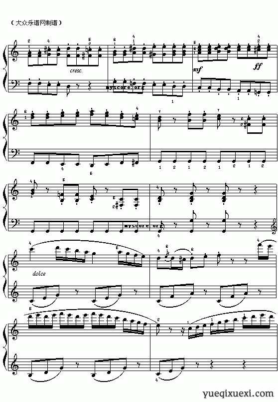 (德)克莱门蒂：小奏鸣曲第二乐章（Op.36 No.3）