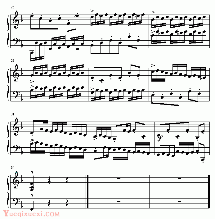 巴赫-P.E.Bach F大调创意曲8（钢琴名人名曲)