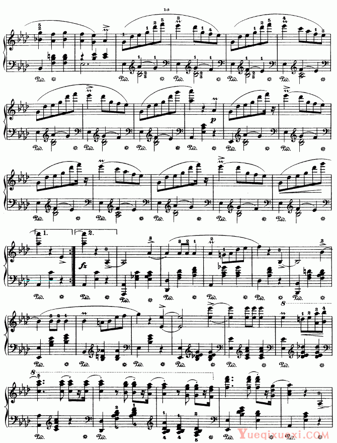 肖邦-chopin 钢琴圆舞曲34-1