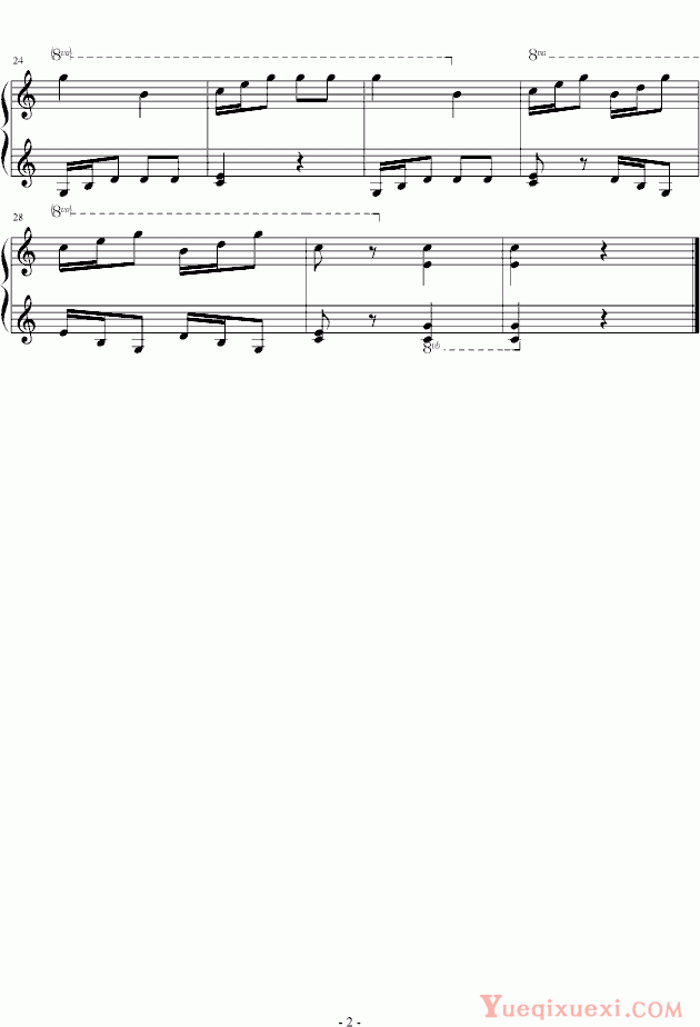 布格缪勒 鹡鸰钢琴谱
