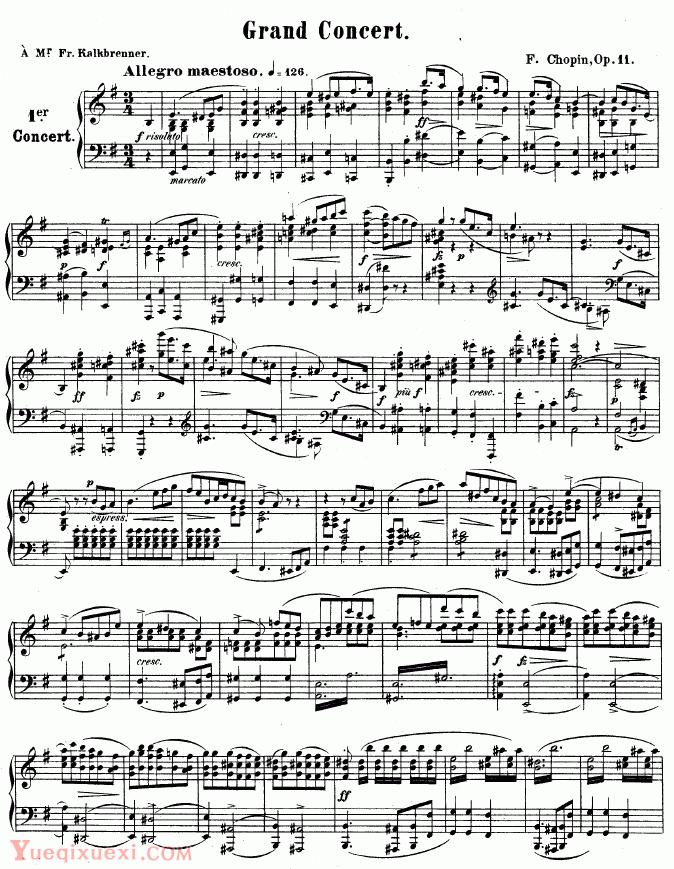 肖邦-chopin 钢琴第一协奏曲 op.11-1（钢琴名人名曲)