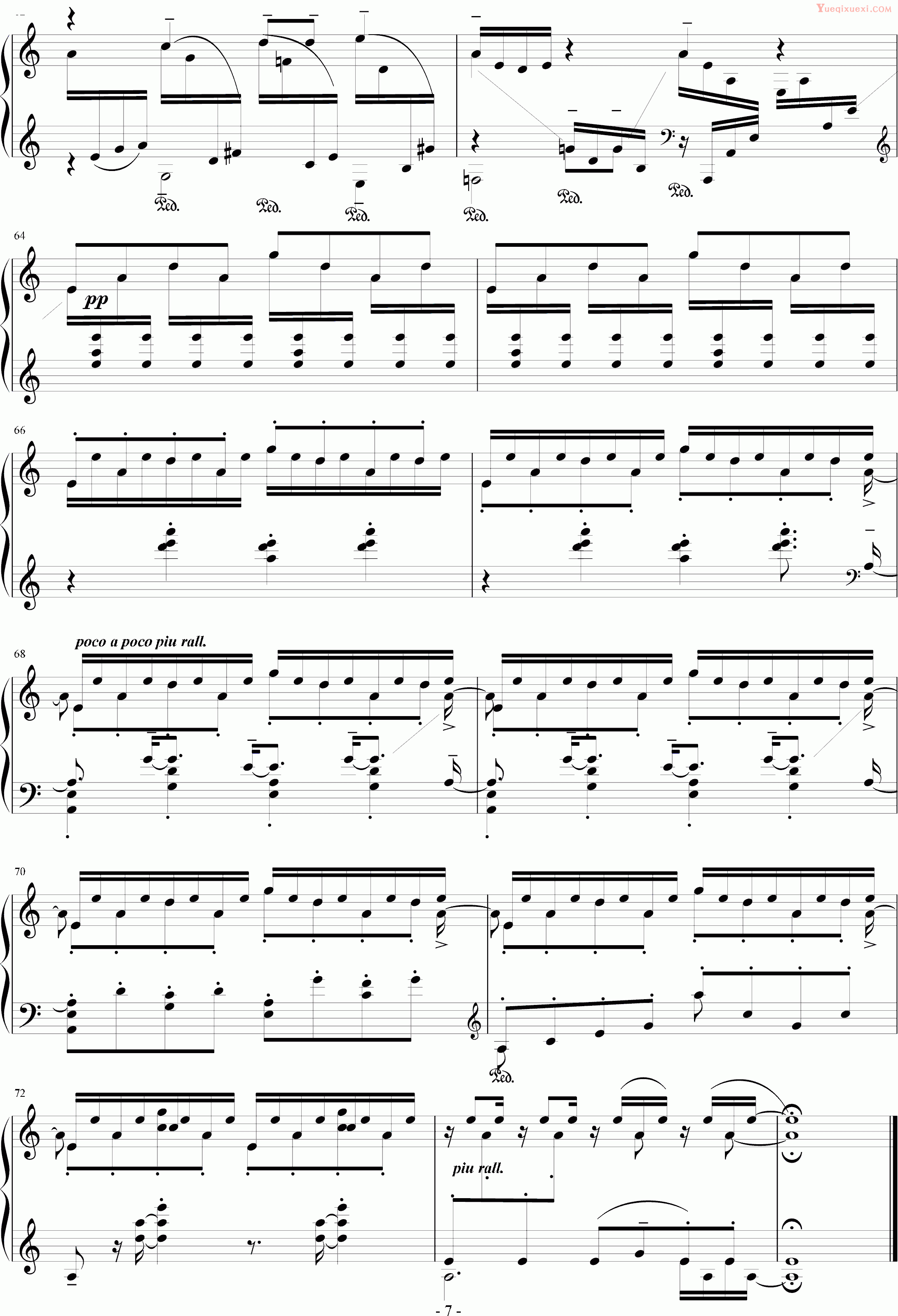 戈多夫斯基 《爪哇组曲》第一首 钢琴谱