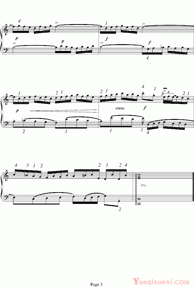 巴赫 P.E.Bach 二部创意曲 NO.1 钢琴谱