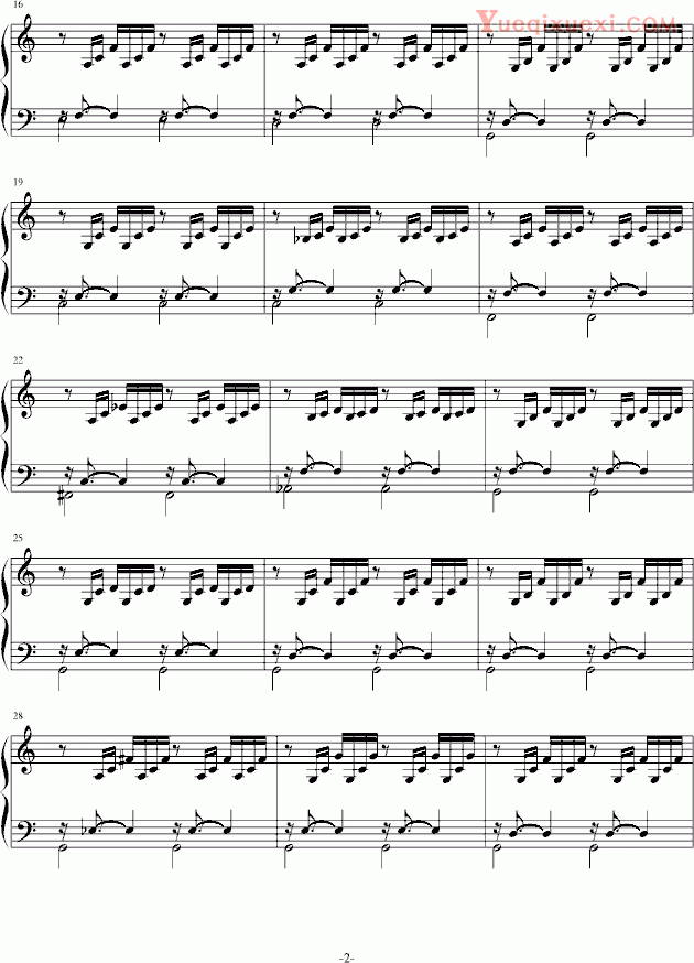 奥芬巴赫 十二平均律之c大调前奏曲 钢琴谱