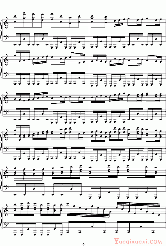 帕赫贝尔 Pachelbel 卡农（钢琴摇滚标准版） 钢琴谱