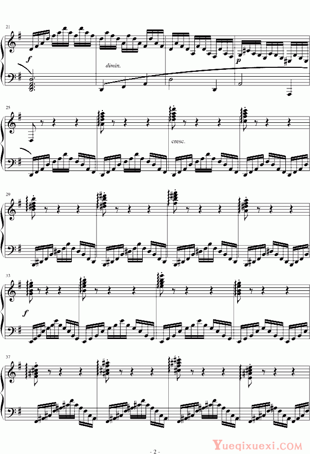 车尔尼 Czerny 练习曲op740 no2