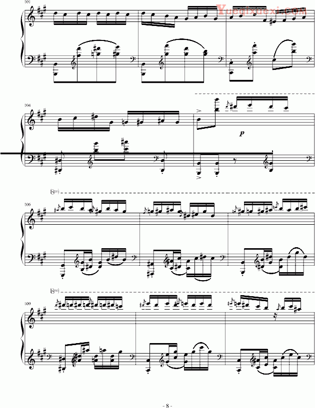 莫扎特 土耳其进行曲 炫技版钢琴谱
