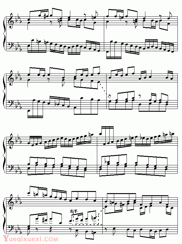 巴赫-P.E.Bach c小调赋格（钢琴名人名曲)