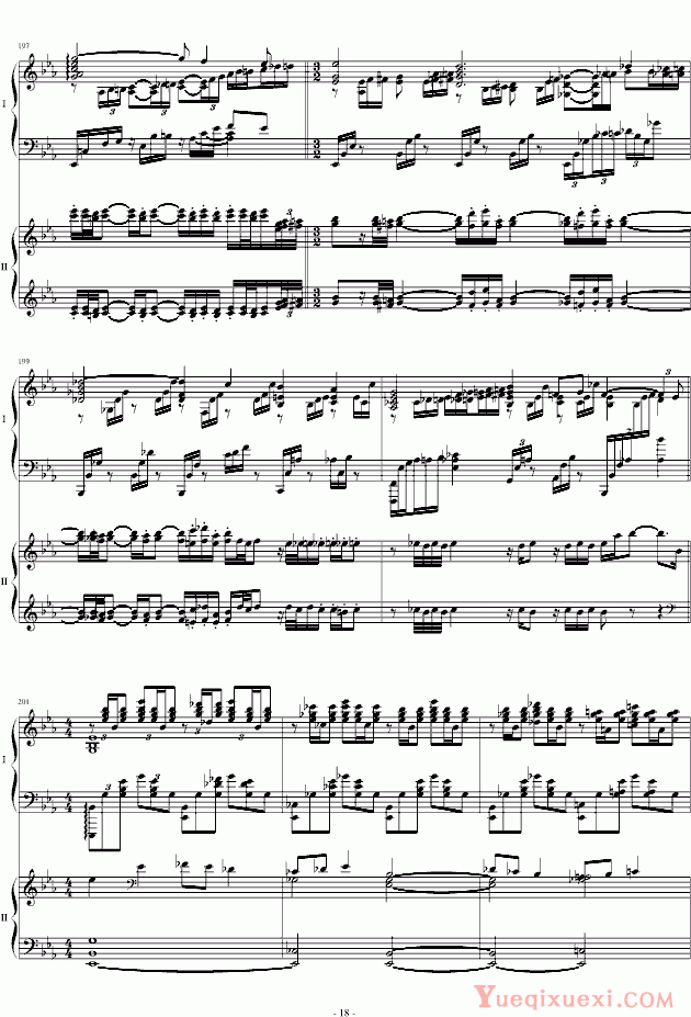 拉赫马尼若夫 拉三第三乐章 最难钢琴曲 钢琴谱