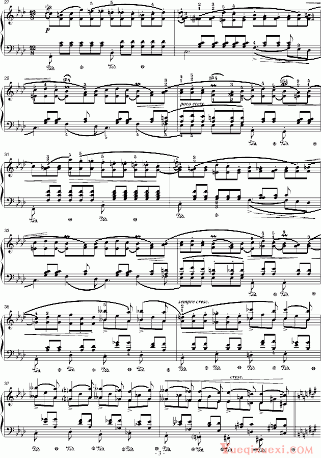 肖邦chopin 肖邦降A大调夜曲(Op.32-2)