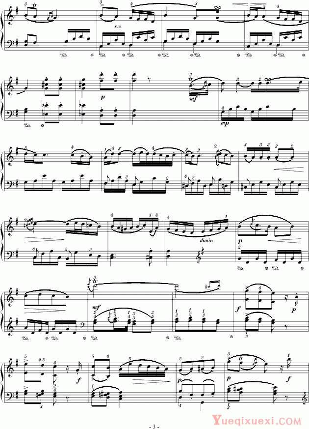 莫扎特 D大调奏鸣曲K.311第二乐章