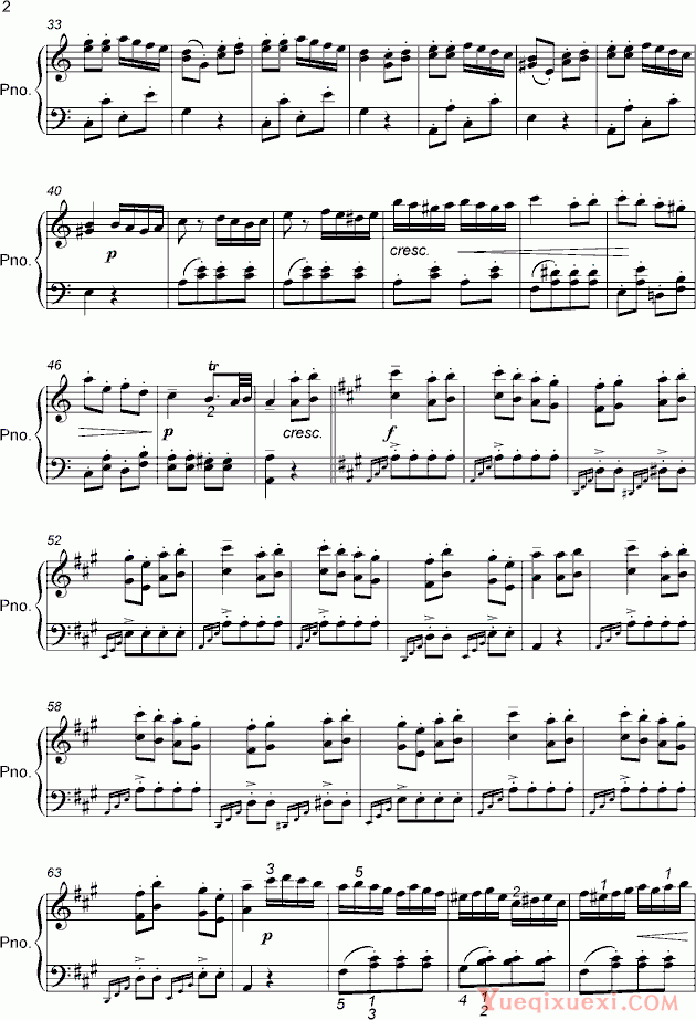 莫扎特 土耳其进行曲（精制版） 钢琴谱