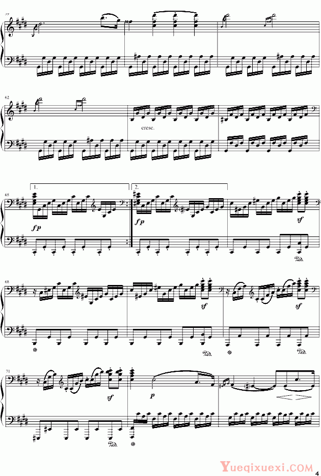 贝多芬beethoven 《月光奏鸣曲》第三乐章-雨田版 钢琴谱