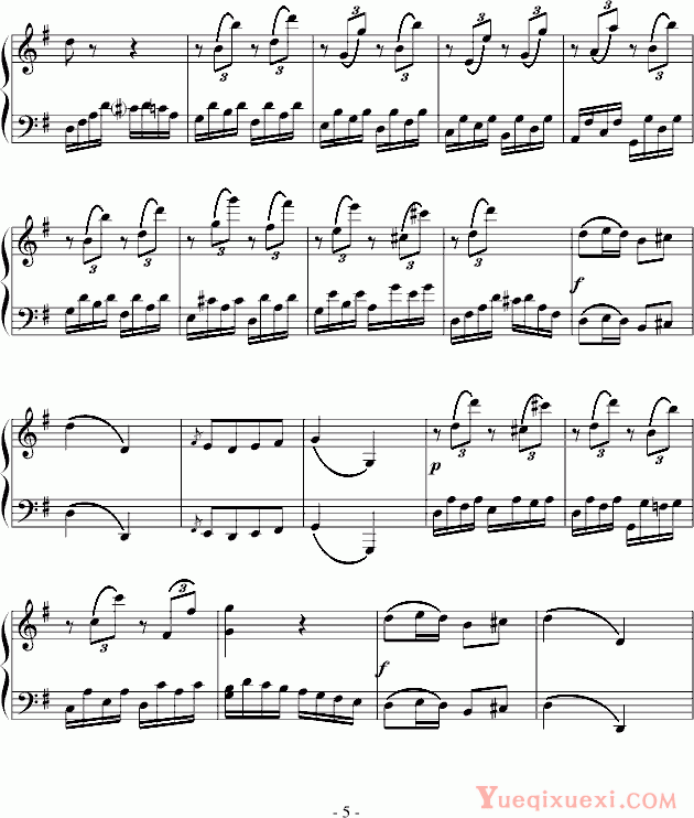 贝多芬beethoven 贝多芬第二十五钢琴奏鸣曲 钢琴谱
