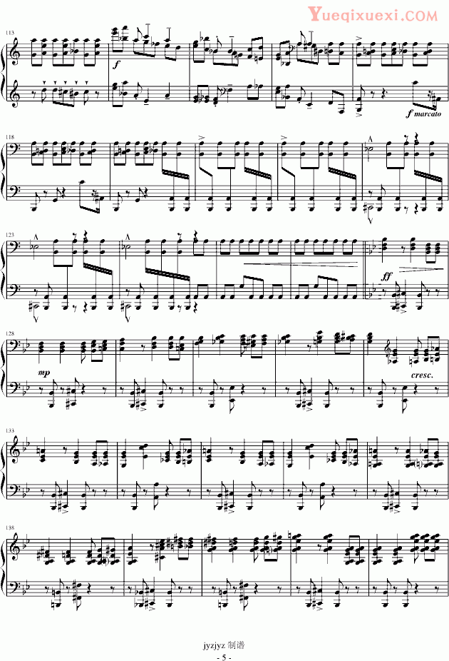 普罗科耶夫 第7号钢琴奏鸣曲 第3乐章 钢琴谱