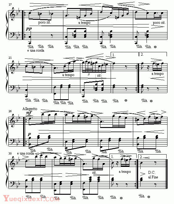 贝多芬-beethoven 梦幻圆舞曲（钢琴名人名曲)