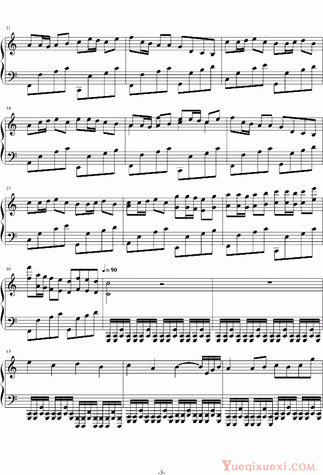 帕赫贝尔 Pachelbel 钢琴版摇滚卡农 钢琴谱
