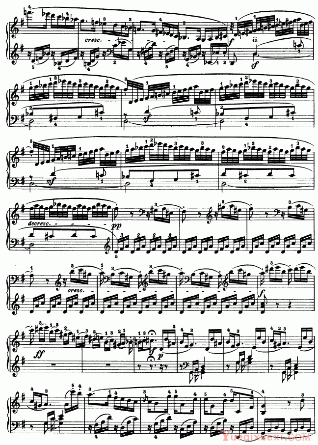 贝多芬-beethoven G大调第十钢琴奏鸣曲　Op. 14 No--2