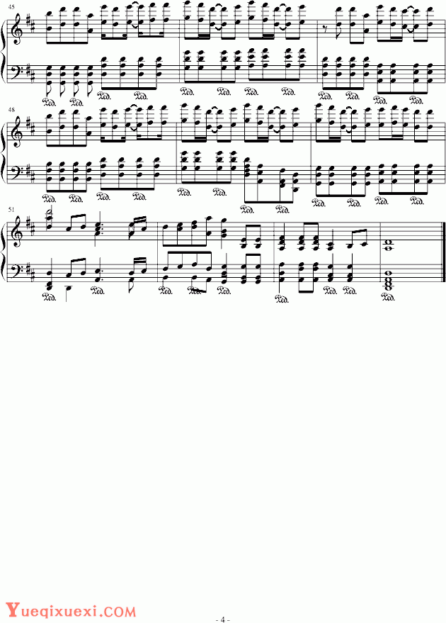 五月天 钢琴谱 《天使》4页版