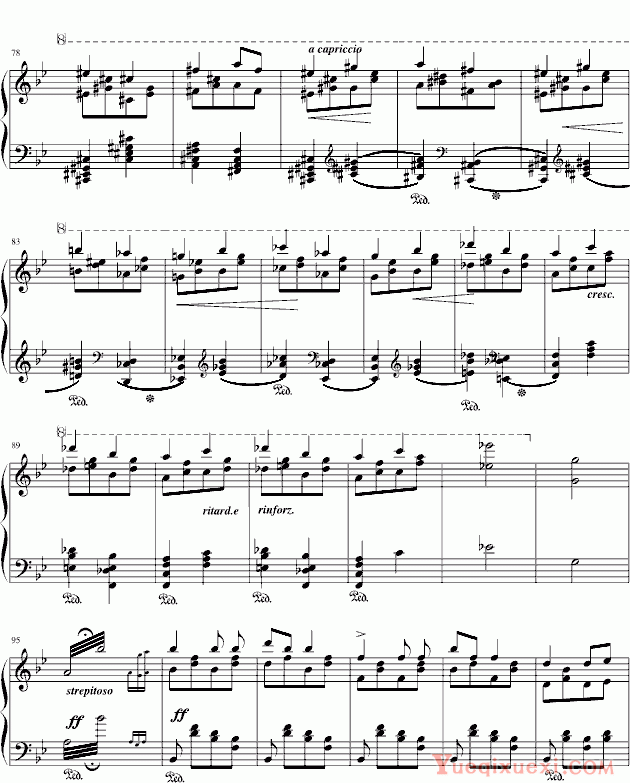李斯特《唐璜的回忆》选段香槟之歌 最难钢琴谱