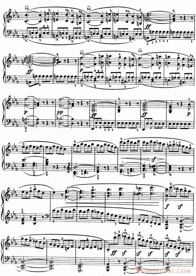 贝多芬-beethoven 降E大调第四钢琴奏鸣曲-Op.7