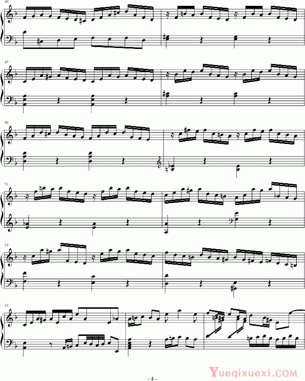 巴赫 P.E.Bach 巴赫第一键盘（钢琴）乐协奏曲（第一乐章）