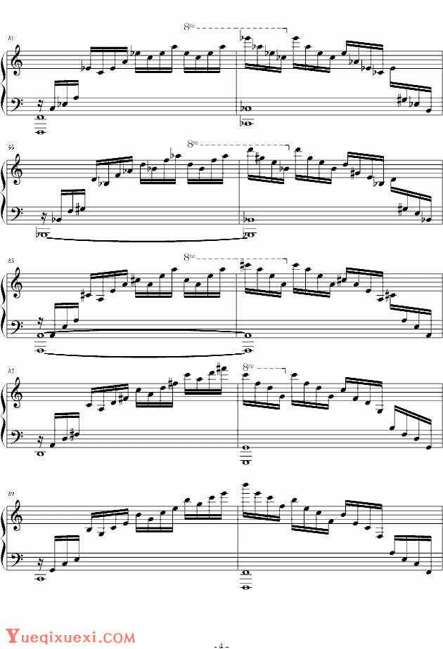 chopin《肖邦练习曲 Etude OP.10 No.1》钢琴谱
