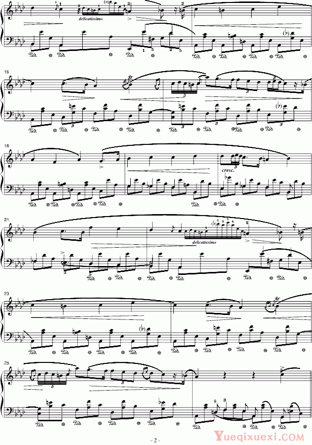肖邦chopin 肖邦降A大调夜曲(Op.32-2)