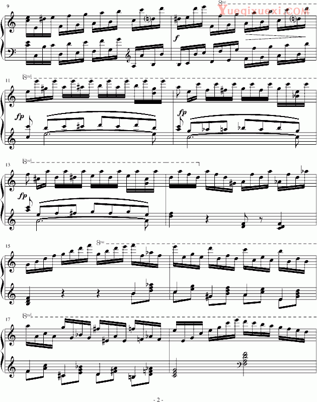 李斯特 十二首练习形式的钢琴练习曲1 钢琴谱
