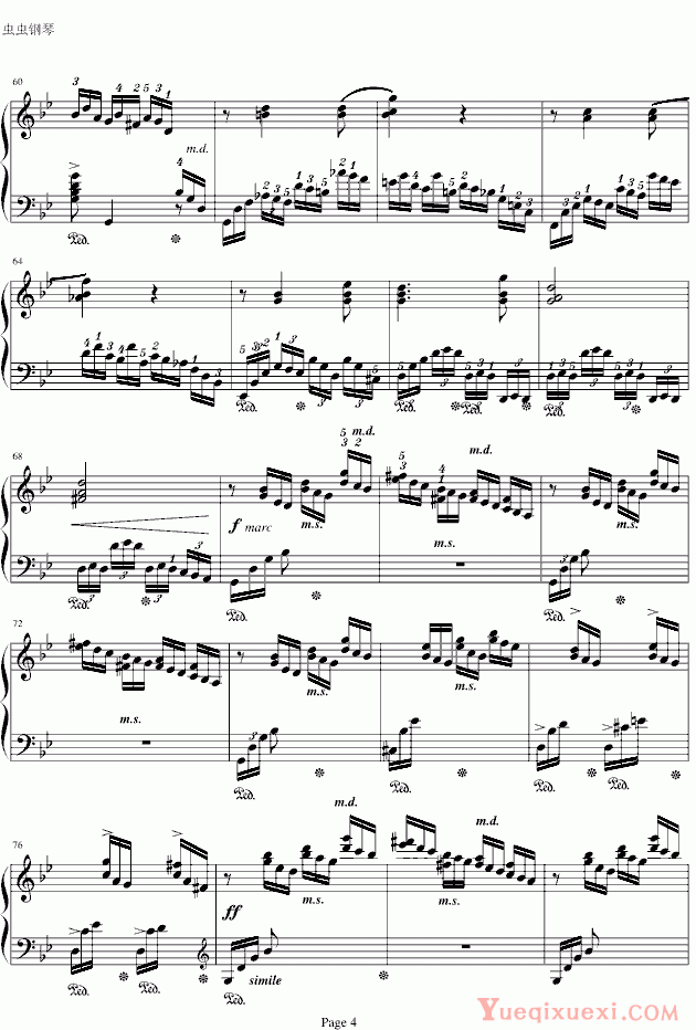 莫什科夫斯基 Moszkowski 练习曲Op.72 No.2