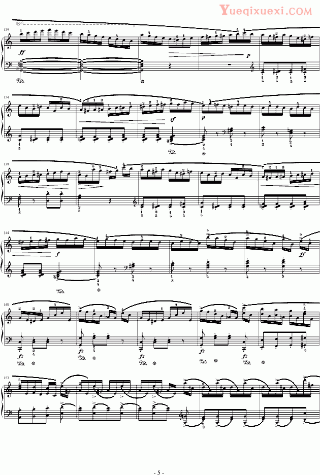 韦伯 C大调第 钢琴奏鸣曲 Op.24 第四乐章 无穷动 钢琴谱