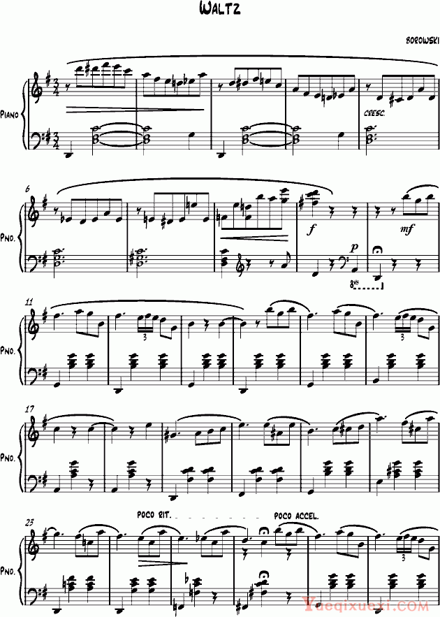 borowsky Waltz 钢琴谱