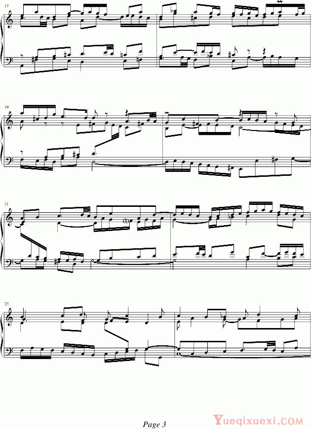 巴赫-P.E.Bach 巴赫Fuga I(BWV 846-2)