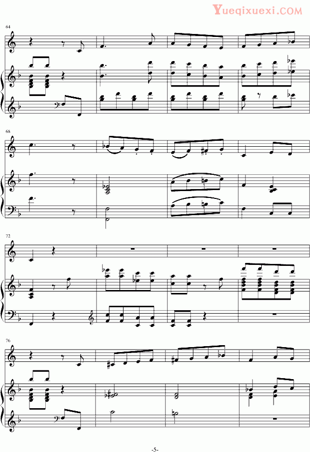 莫扎特 小奏鸣曲第二乐章 钢琴谱